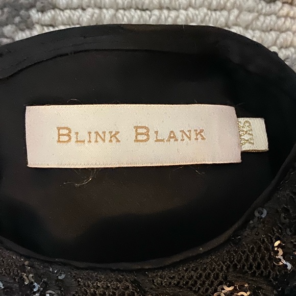 Blink Blank Black Lace & Sequin Dress High Low Back - Girls Size 8-10 - Picture 2 of 3